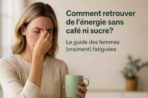 Femme active retrouvant de l’énergie naturellement sans café ni sucre